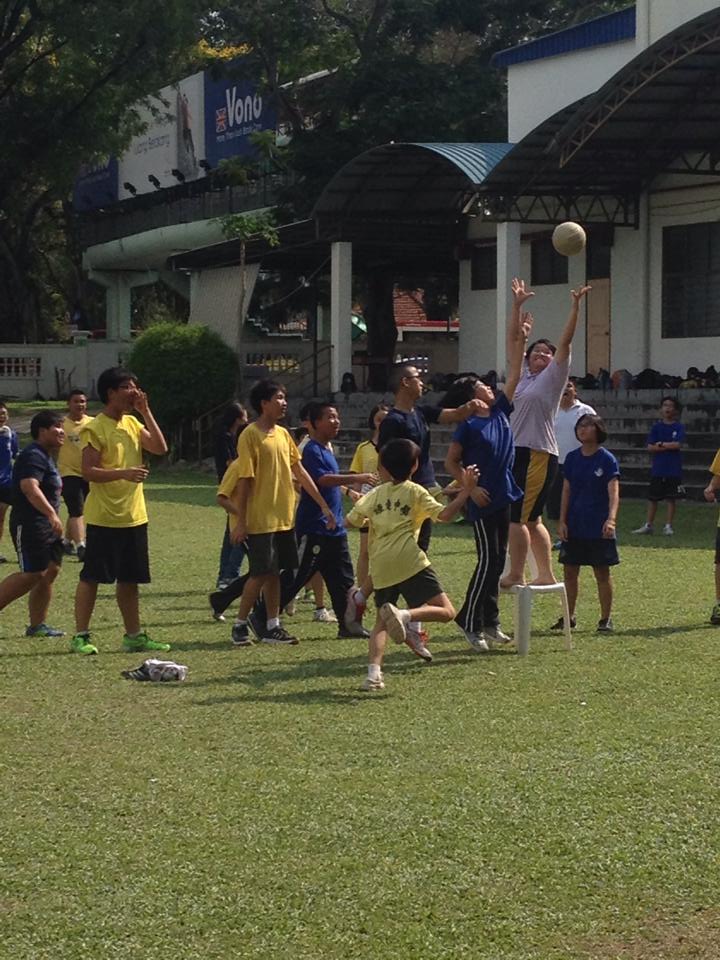 Volley ball competition between each team. 